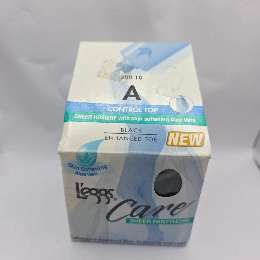 3 Pairs Leggs Care Control Top Pantyhose Aloe Vera Black A
